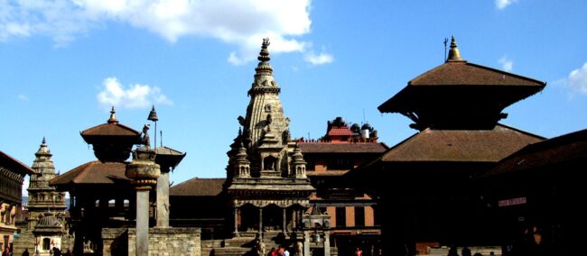 this is the image of patan durbar square located in near  kathmandu vally