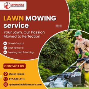 An untrimmed lawn can make your home look untidy and less attractive. Dependable Lawn Care and Construction Corp offers reliable lawn mowing services in Staten Island to keep your yard neat, clean, and beautiful all year long. Contact us today for high-quality service you can trust!