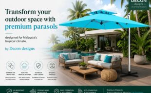 Square Garden Parasol
DeconDesigns’ Square Garden Parasols bring modern style and functional shading to your outdoor spaces in Malaysia. Featuring a square canopy for wide coverage, these parasols provide excellent sun and rain protection while enhancing patios, gardens, poolside areas, cafes, and resorts. Crafted from durable, weather-resistant fabrics and strong frames, they withstand tropical conditions, ensuring long-lasting performance. Available in various sizes and colors, Square Garden Parasols offer flexible shade coverage and complement any outdoor décor. Easy to operate, adjust, and maintain, DeconDesigns’ parasols create stylish, comfortable, and inviting spaces for relaxation or entertainment. Perfect for residential and commercial use, they combine elegance, functionality, and durability.
please visit our website at www.decondesigns.com  or contact us at +60167960331