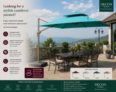 Buy Outdoor Umbrella Online
Shop conveniently with DeconDesigns to Buy Outdoor Umbrellas Online in Malaysia. Our collection features premium, durable, and stylish umbrellas designed for gardens, patios, poolside areas, resorts, cafes, and hotels. Crafted with weather-resistant fabrics and sturdy frames, they withstand tropical sun, rain, and occasional wind, ensuring long-lasting use. Available in various sizes, shapes, and colors, our online umbrellas create inviting, comfortable outdoor spaces. Easy to order, install, and maintain, shopping with DeconDesigns guarantees premium quality, convenience, and timely delivery anywhere in Malaysia. Enhance your outdoor living experience with stylish and functional outdoor umbrellas from our online store.
please visit our website at www.decondesigns.com  or contact us  at +60167960331