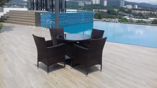 Patio Furniture for Bistro
Now a days there are many outdoor or indoor bistro’s and they need trendy patio furniture for bistro, here decon has it all, not only that we do custom designs to suite your bistro as per your requirements, prebook your patio furniture for bistro today for existing of your upcoming projects, we have all in one roof.
For more information, please visit our website at www.decondesigns.com  or contact us  at +60167960331